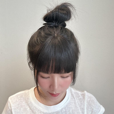 Mái 2in1 dày vừa tóc thậ.t nữ - Tóc Giả Vân Anh Wig