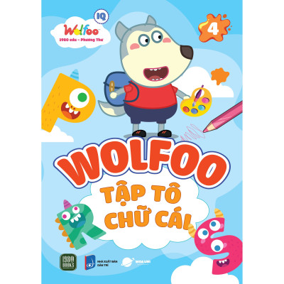 WOLFOO Combo 6 Tập Tô Chữ Cái và Chữ Số
