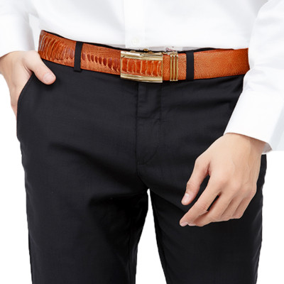 Thắt Lưng Nam Da Đà Điểu Huy Hoàng HT4403 - Vàng