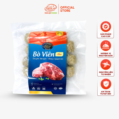 Combo tôm viên 500 gram + bò viên 500 gram Tâm Lợi, loại cao cấp - Giao nhanh trong 3h - 500gr