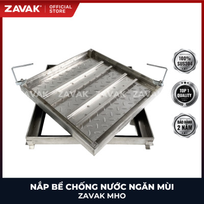 Nắp bể ngầm chống nước ngăn mùi inox ZAVAK MHO*-60 / KT 60x60cm, lát gạch 2,5cm/ tải tối đa 600kg