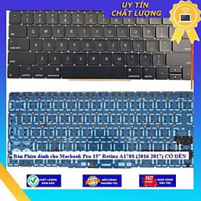 Bàn Phím dùng cho Macbook Pro 13 Retina A1708 (2016 2017) CÓ ĐÈN - Hàng Nhập Khẩu New Seal