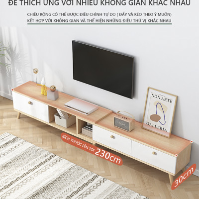 Kệ Tivi Phòng Khách Thiết Kế Hiện Đại Sang Trọng Thay Đổi Được Kích Thước Thương Hiệu IGA - GP218