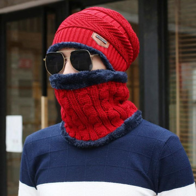 Mũ len nón len nam kèm khăn quàng cổ nam cực ấm cho mùa đông giá rét loại cao cấp