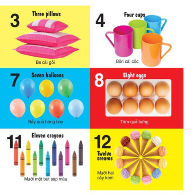 Sách - 100 Từ Đầu Tiên - Số Đếm - Song Ngữ Anh Việt - Việt Thư