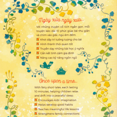 10 Ten-Minute Bedtime Stories - 10 phút đọc truyện trước giờ đi ngủ (Truyện dân gian - Forktales)  - Song ngữ Việt Anh, tặng kèm file nghe Audio book