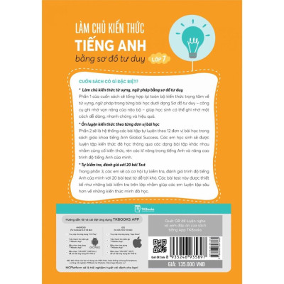 Sách - Làm chủ kiến thức tiếng Anh bằng sơ đồ tư duy lớp 7 (MC)