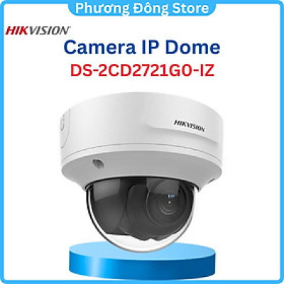 Camera IP Dome Hikvision hồng ngoại 2MP DS-2CD2721G0-IZ, DS-2CD2721G0-IZS, hồng ngoại 30m, Chuẩn IP67, khe cắm thẻ nhớ - Hàng chính hãng