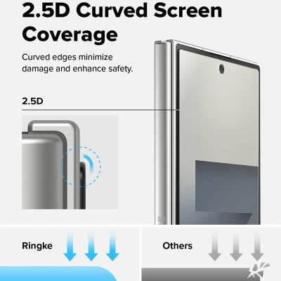 [Combo 2] Dán cường lực cho Samsung Galaxy Z Fold 7 RINGKE Cover Display Easy Slide Tempered Glass (Màn hình ngoài) - Hàng Chính Hãng