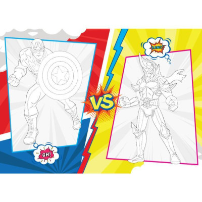 Sách Tô Màu - Super Heroes Siêu Anh Hùng - Tập 1 - Rèn Luyện IQ EQ CQ - Tặng Kèm 18 Stickers - Việt Thư