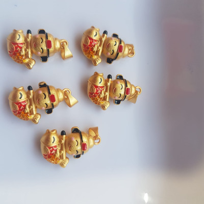 Phụ Kiện Charm Vòng Tay Nữ đẹp Hình Thần Tài Cưỡi Cá Chép Nữ đã có vòng tay hạt chuỗi , vòng tay kiểu thì charm Thần Tài Cưỡi Cá Chép này vào đeo đẹp xinh ạ