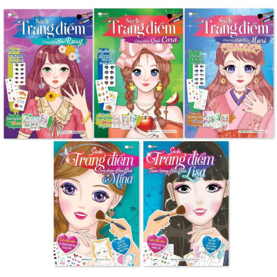 Sách - Trang Điểm Công Chúa - Tô Màu Và Bóc Dán Hơn 500+ Stickers Xinh Đẹp Cho Bé Gái - Megabook