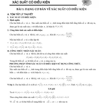 Sách - Tuyển Tập 3 Chủ Đề Hay Và Khó Xác Suất Có Điều Kiện Một Số Yếu Tố Của Lý Thuyết Đồ Thị