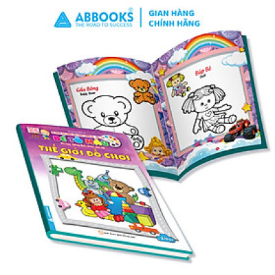 Sách - Bé tô màu và học tiếng anh theo chủ đề - Thế giới đồ chơi