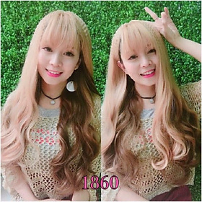 Tóc giả cao cấp️freeship 50k️ tóc nguyên đầu omber- tặng lưới chùm tóc