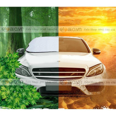 Tấm che chắn nắng nóng kính lái xe ô tô Nissan Almera vải dù 3 lớp cao cấp - OTOALO