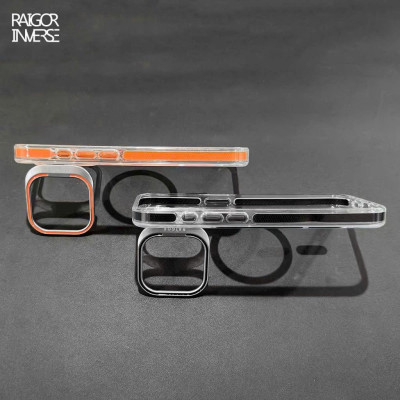 Ốp lưng dành cho iPhone 16 Pro Max , 15 Pro Max trong suốt tích hợp giá đỡ Raigor Inverse Rita Case hỗ trợ sạc không dây , chống sốc , chống ố vàng, bảo vệ camera - Hàng chính hãng