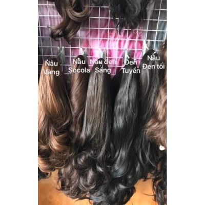 Tóc giả xoăn cao cấp+ tặng lưới chùm