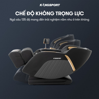 Ghế massage KINGSPORT G77 New màu sắc hiện đại, tích hợp điều khiển bằng giọng nói, khung ghế rộng rãi và thoải mái