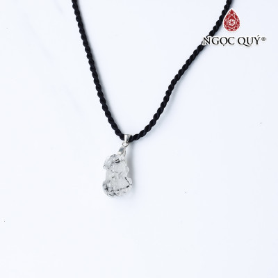 Mặt dây chuyền tỳ hưu đá thạch anh tóc đen mệnh thủy, mộc - Ngọc Quý Gemstones