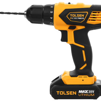 MÁY KHOAN PIN 2 TỐC ĐỘ 10MM 20V (2 PIN) TOLSEN- HÀNG CHÍNH HÃNG