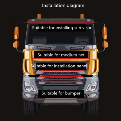 Đèn LED 24V ánh sáng trung bình nhiều màu sắc trang trí cho xe tải Cửa hàng ngoại thất ô tô Trendy Car