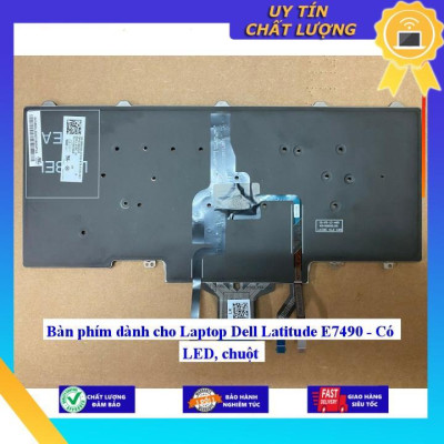 Bàn phím dùng cho Laptop Dell Latitude E7490 - Có LED và chuột  - Hàng Nhập Khẩu New Seal