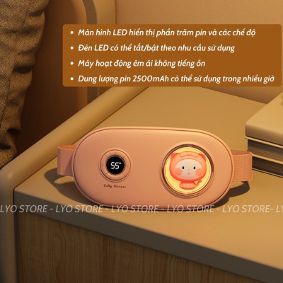 ￼Đai massage chườm ấm bụng, mát xa làm nóng giảm đau bụng kinh quà sinh nhật cho nữ chính hãng