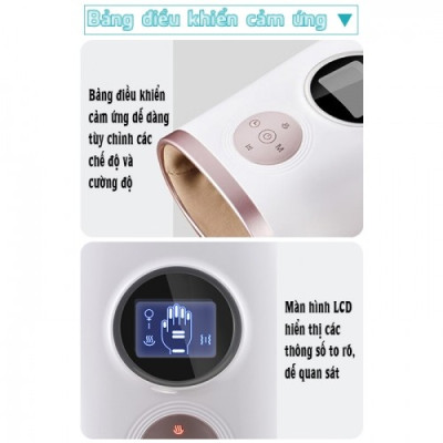 Máy massage bàn tay pin sạc Nikio NK-330 - Không dây hoạt động điện áp suất không khí và nén nhiệt