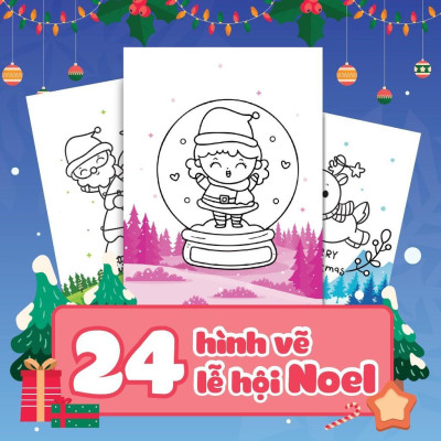 Sách - Tô Màu Diệu Kỳ - Lễ Hội Noel (Hơn 40 Stickers) - Megabook