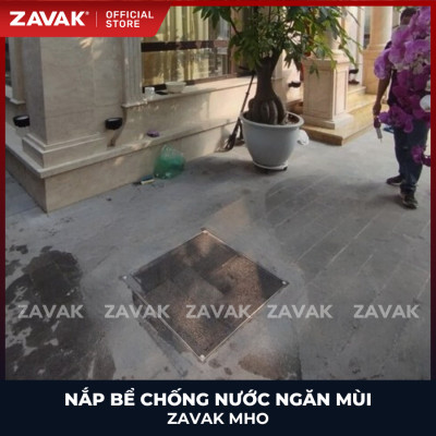 Nắp bể ngầm chống nước ngăn mùi inox ZAVAK MHO*-60 / KT 60x60cm, lát gạch 2,5cm/ tải tối đa 600kg