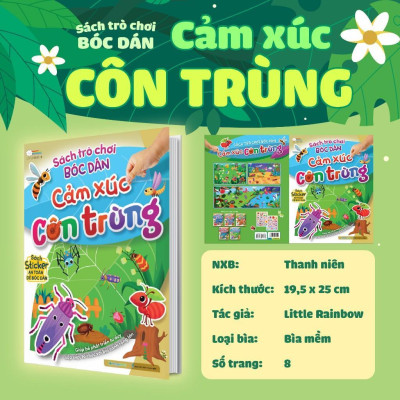 Sách - Trò Chơi Bóc Dán - Cảm Xúc Côn Trùng (2 Trang Stickers) - Megabook