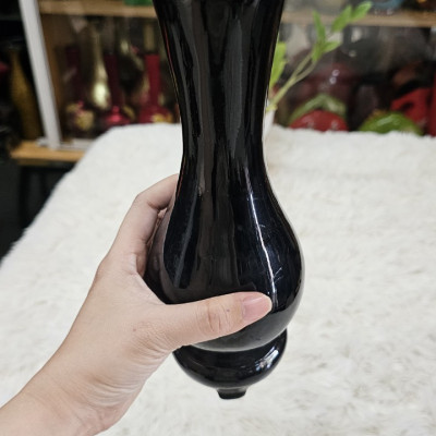 BÌnh hoa sơn mài - Bình bầu có đế size 24x10 cm cắm hoa, trang trí kệ, bàn làm việc, quà tặng ý nghĩa