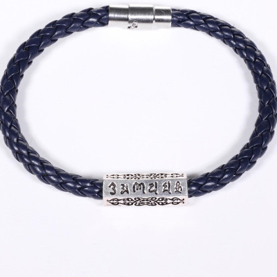 Combo 2 vòng dây da mix charm bạc thái - Ngọc Quý Gemstones