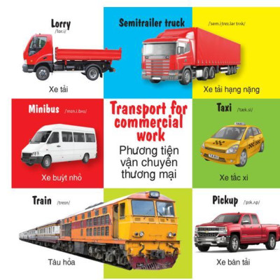 Sách - 100 Từ Đầu Tiên - Các Phương Tiện Giao Thông - Song Ngữ Anh Việt - Việt Thư