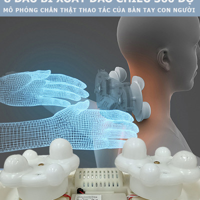 Gối massage hồng ngoại đau vai cổ lưng Shiatsu OKACHI JP-568