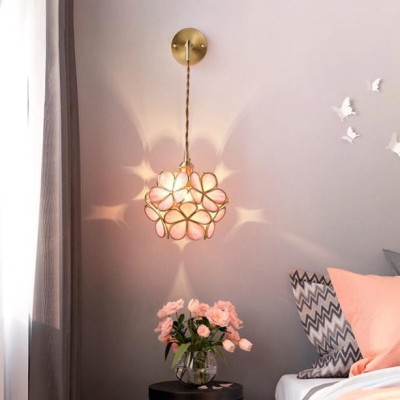 Đèn thả hoa nguyên liệu đồng nguyên chất DT