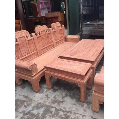 Bàn ghế âu á tay hộp gỗ hương đá tay 10