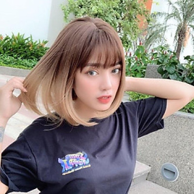 Tóc giả cao cấp víc omber nhật bản cao cấp- tặng lưới chùm tóc