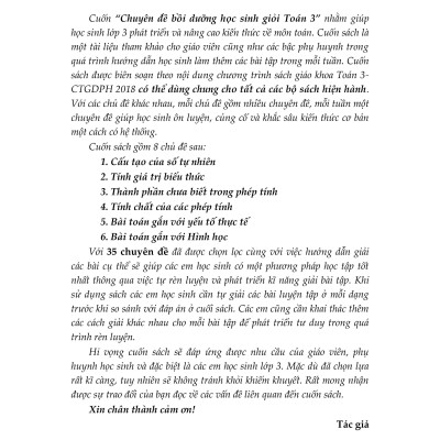 Sách - Chuyên Đề Bồi Dưỡng Học Sinh Giỏi Toán 3