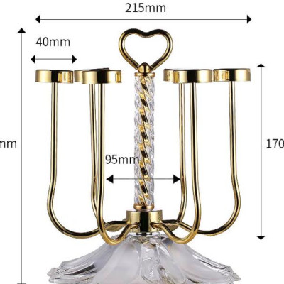 GIÁ ÚP CỐC ĐỂ BÀN INOX CAO CẤP CHÂN PHA LÊ - GIÁ ĐỠ ÚP LY CỐC INOX & THỦY TINH PHA LÊ LUXURY THOÁT NƯỚC XOAY  PHONG CÁCH CHÂU ÂU SANG TRỌNG