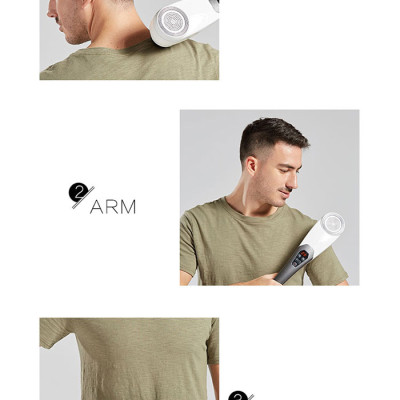 Máy mát xa cầm tay pin sạc 5 đầu, 5 chế độ, 6 tốc độ PULI PL-620DC - Cán tay cầm dài, hỗ trợ điều trị đau nhức mỏi toàn thân