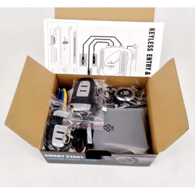 Bộ Start/Stop Đề Nổ Ô Tô Xe Hơi Từ Xa Engine 12V PKE Tự Động Khóa Cửa Smartkey Bản Cao Cấp, ĐÈN TRANG TRÍ , ĐỒNG HỒ TREO TƯỜNG