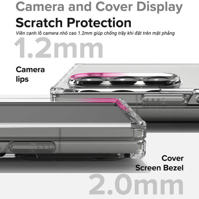 Ốp lưng trong suốt RINGKE Fusion cho Samsung Galaxy Z Fold 7/ Z Fold 6_ Hàng chính hãng