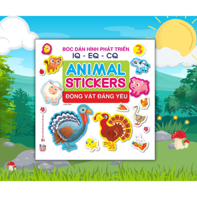 Sách - Bóc Dán Hình Động Vật Đáng Yêu - Animal Stickers - Tập 3 - Việt Thư