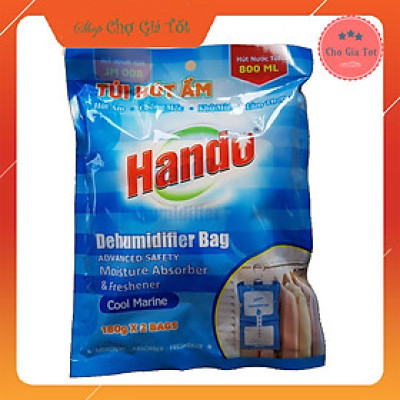 Túi 2 gói hút ẩm chống mốc Hando dạng treo dùng cho tủ quần áo,tủ giầy-Gói x 180Gr-Hương gió biển