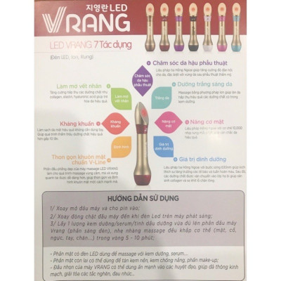 Máy Massage Cầm Tay Chăm Sóc Da Mặt Led Vrang quà tặng hội chị em nhân ngày 20/10