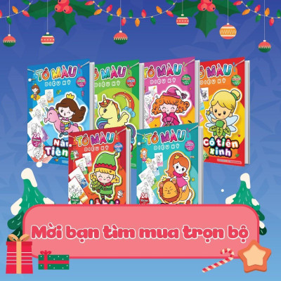 Sách - Tô Màu Diệu Kỳ - Lễ Hội Noel (Hơn 40 Stickers) - Megabook