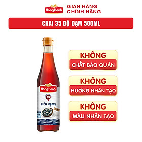 Nước mắm truyền thống Phú Quốc Hồng Hạnh Siêu Hạng 35 độ đạm 500ML- Chấm, kho đúng điệu