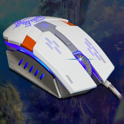 Chuột chơi game có dây FOREV 6 nút Có thể điều chỉnh 4000 DPI với đèn nền quang học